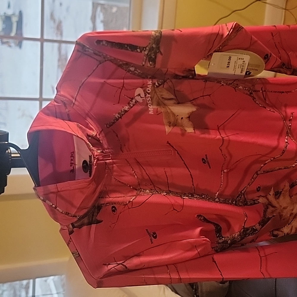Women's mossy oak pink camo quarter zip jacket